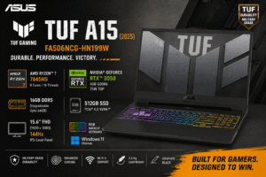 ASUS TUF A15 2025 Gaming Laptop Ryzen 7 7445HS RTX 3050 16GB DDR5 144Hz