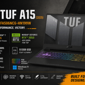 ASUS TUF A15 2025 Gaming Laptop Ryzen 7 7445HS RTX 3050 16GB DDR5 144Hz