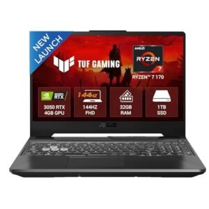 ASUS TUF A15 (2026),AMD Ryzen 7 170, RTX 3050-4GB, 32GB RAM (Upgradeable), 1TB SSD, FHD, 15.6"(39.6 cm), Windows 11, M365 Basic(1 Year),Office 2024,Graphite Black,2.3 Kg,FA506NCQ-HN010WS,Gaming Laptop  Amazon.in: Electronics