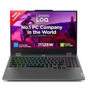 Lenovo LOQ Intel Core i5-13450HX| NVIDIA RTX 3050 6GB (16GB RAM/512GB SSD/144Hz Refresh Rate/15.6" (39.6cm)/Windows 11/Office Home 2024/3 Mon. Game Pass/Grey/2.4Kg), 83DV018MIN AI Gaming Laptop  Amazon.in: Electronics